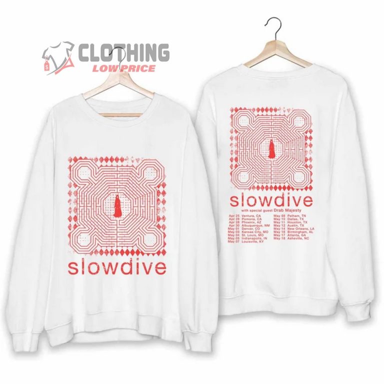 Slowdive Tour Dates Unisex Sweatshirt Slowdive Band Concert