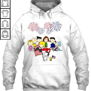 4th Of July Peanuts Group American Flag Unisex T-Shirt, Sweatshirt, Hoodie