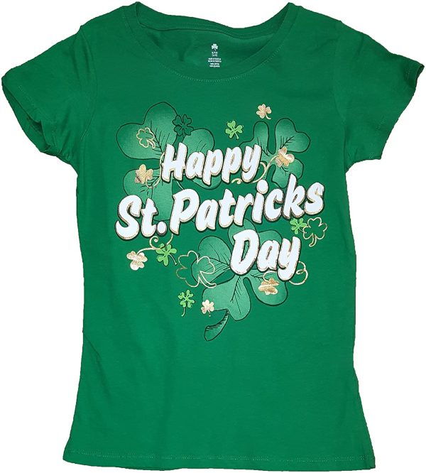 St Patrick’S Day Flowers Happy St Patrick’s Day With Shamrock Flower Classic T-Shirt