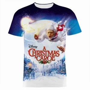 Cartoon Anime Disney Movie A Christmas Carol 3D T-Shirt All Over Printed