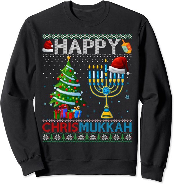 Happy Chrismukkah Jewish Christmas Hanukkah Chanukah Classic T-shirt, Sweatshirt, Hoodie