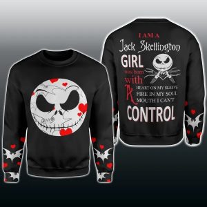 I am a Jack Skellington Girl My Mouth I Can’t Control 3D Hoodie All Over Printed