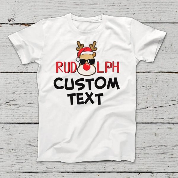 Personalized Name Rudolph The Red Nosed Reindeer Christmas Family Matching Classic T-shirt