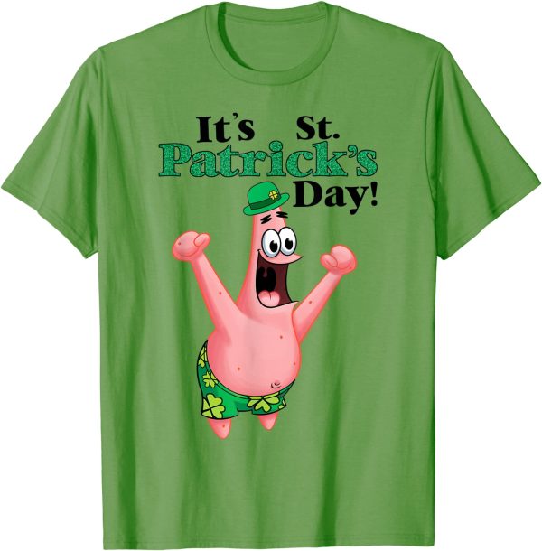 Spongebob It’s St Patrick’s Day Funny Patrick Star Unisex T-Shirt