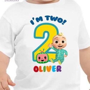 Personalized Name And Age Cocomelon Birthday For Kids Young T-Shirt