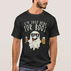I’m Just Here For Boos Funny Boos And Beer Ghost Halloween Classic T-Shirt