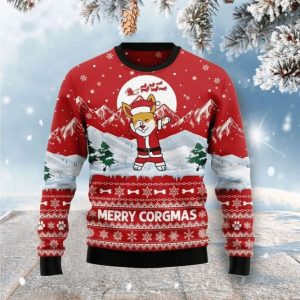 Dabbing Corgi Funny Merry Corgmas Cute Gifts For Corgi Lovers Ugly Christmas Sweater