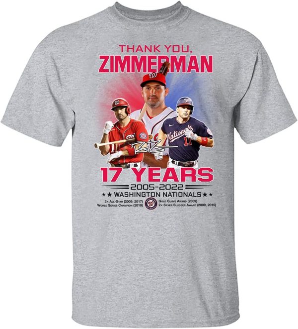 17 Years Zimmerman Washington NationALS 2022 City Connect T-Shirt