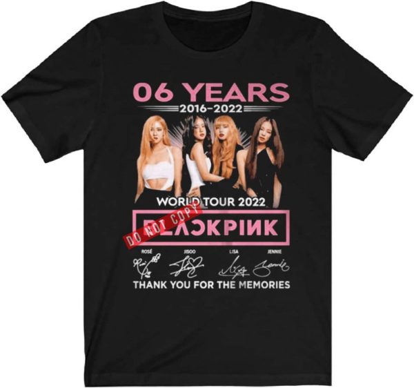 BlackPink 6th Anniversary, Pink Venom and Born Pink Tour T-Shirt
