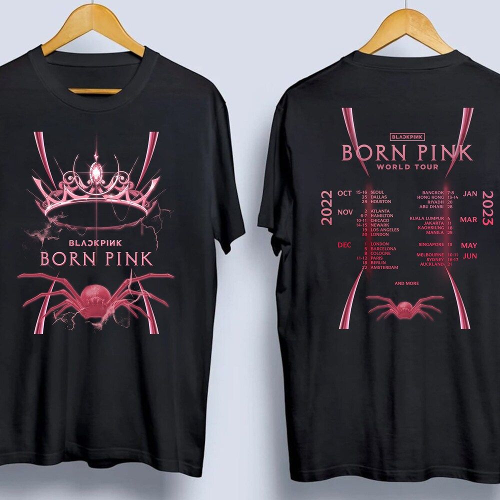 Blackpink Born Pink World Tour Merch, Spider Pink Venom T-Shirt