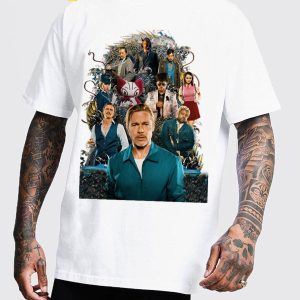 Bullet Train Movie 2022 Brad Pitt, Bad Bunny And The Cast Characters T-Shirt