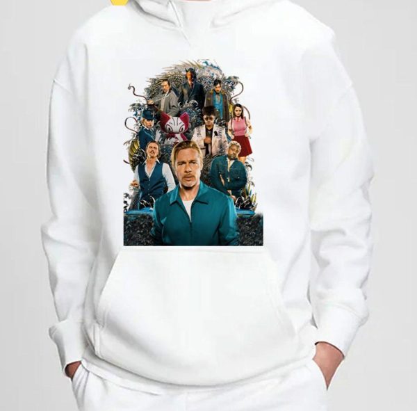 Bullet Train Movie 2022 Brad Pitt, Bad Bunny And The Cast Characters T-Shirt