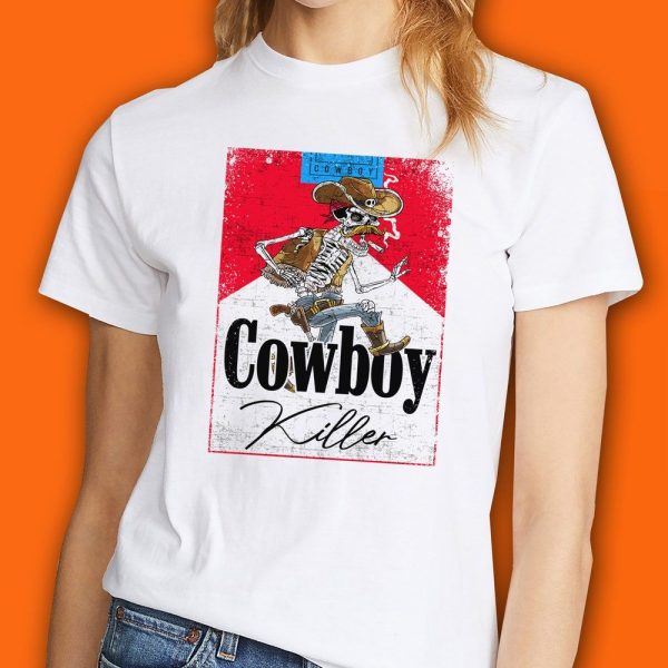 Cowboy Killer Graphic Jason Aldean Skeleton Cowboy T-Shirt