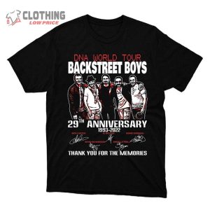 DNA World Tour Backstreet Boys 29Th Anniversary With Signatures T-Shirt