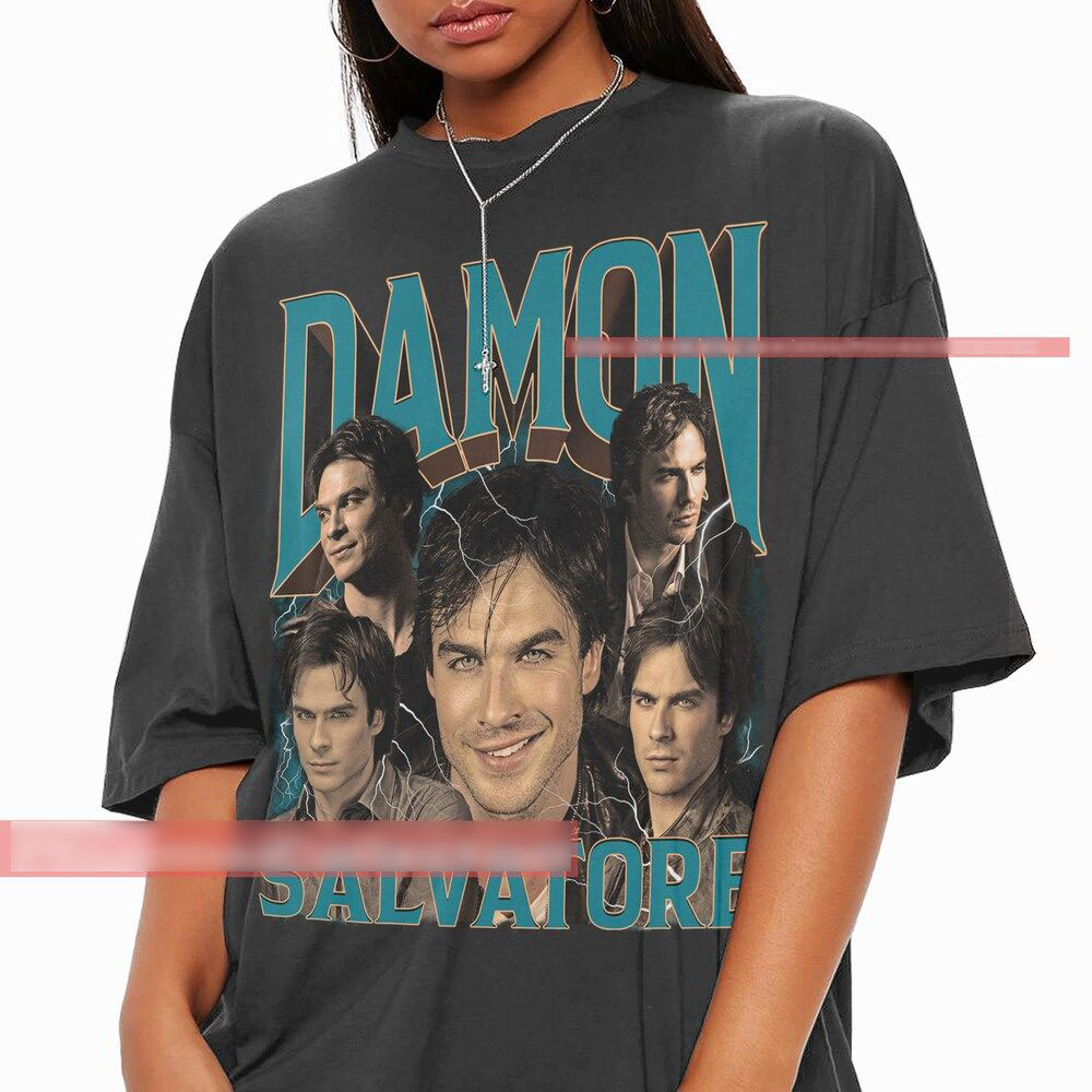 Damon Salvatore Character Movie Ian Somerhalder Tv SeriesT-Shirt ...