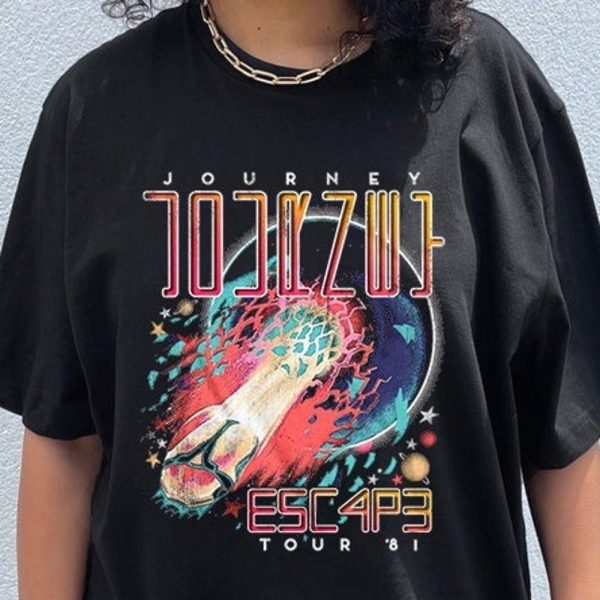 Escape Tour 81 Journey Live on the 2022 Freedom Tour Rock Band Concert T-Shirt