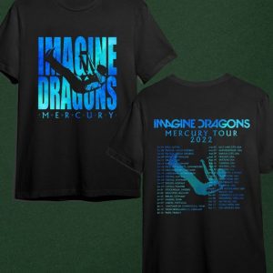 Imagine Dragons Mercury Tour Dates 2022 Believer Bones Sharks T-Shirt