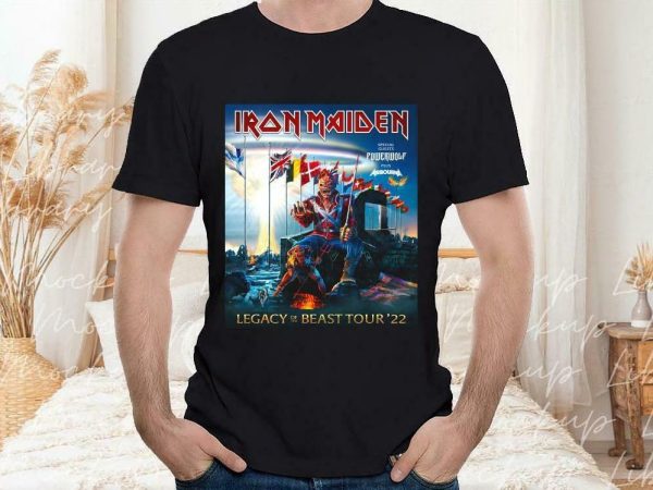 Iron Maiden Legacy Of The Beast Tour 2022 Merch Cover Concert Tour T-Shirt