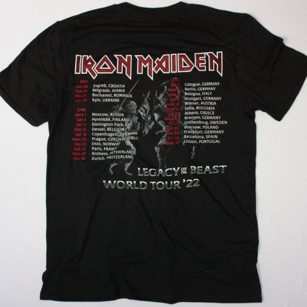 Iron Maiden Legacy Of The Beast World Tour 22 Dates T-Shirt