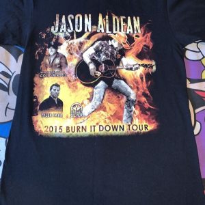 Jason Aldean 2022 Burnin It Down Concert Tour 2015 T-Shirt