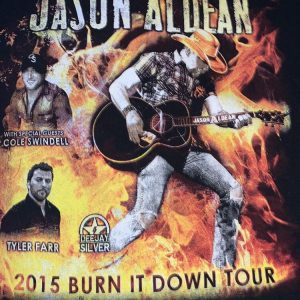 Jason Aldean 2022 Burnin It Down Concert Tour 2015 T-Shirt