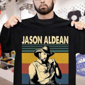 Jason Aldean Trouble With A Heartbreak American Singer Retro Vintage T-Shirt