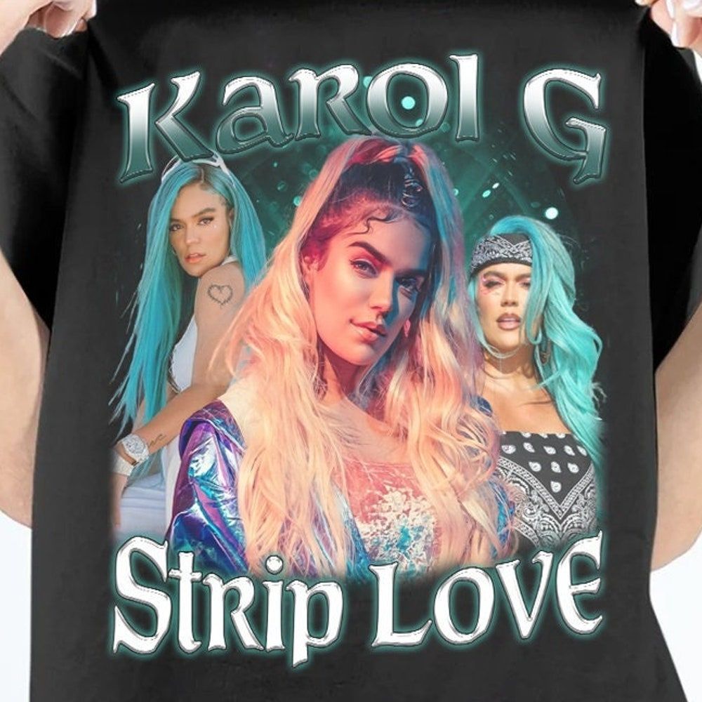 Karol G Strip Love Concert Tour 2022 Merch Vintage Bichota TShirt
