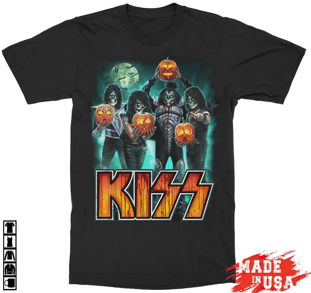 Kiss Band Halloween Rock Band Pumpkin T-Shirt