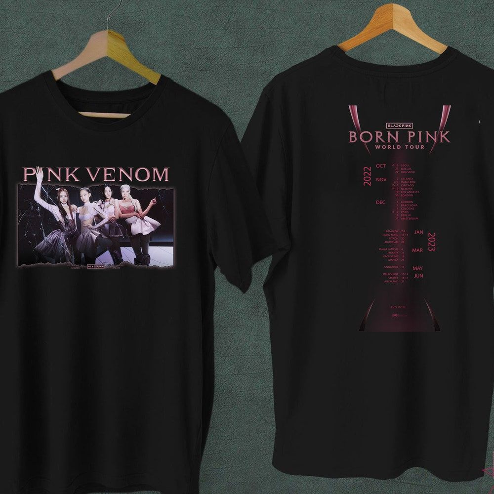 全てのアイテム BLACKPINK ワールドツアー PINK VENOM Tシャツ aob.adv.br