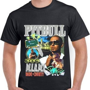 Pitbull 305 Area Code Miami Dale Mr. Worldwide Rapper T-Shirt
