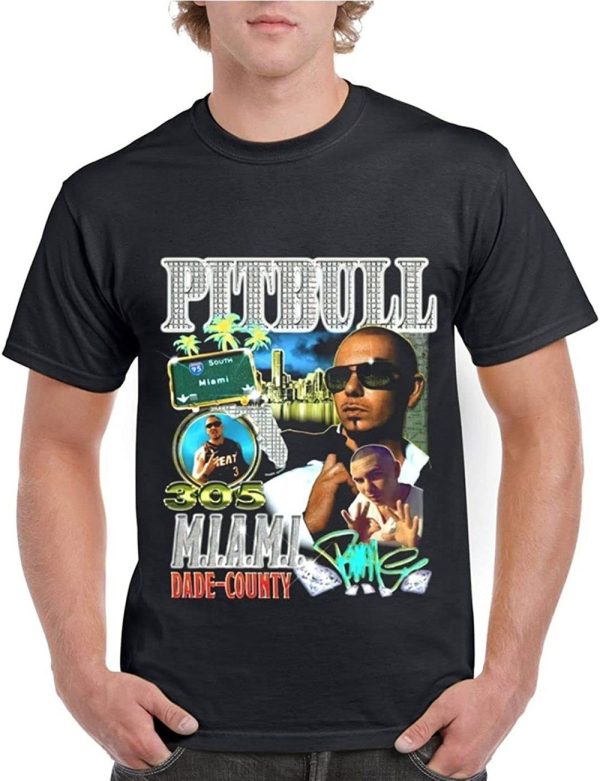 Pitbull 305 Area Code Miami Dale Mr. Worldwide Rapper T-Shirt