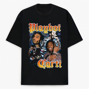 Playboi Carti Hip Hop Vintage Bootleg Retro 90S Streetwear Graphic Rap T-Shirt