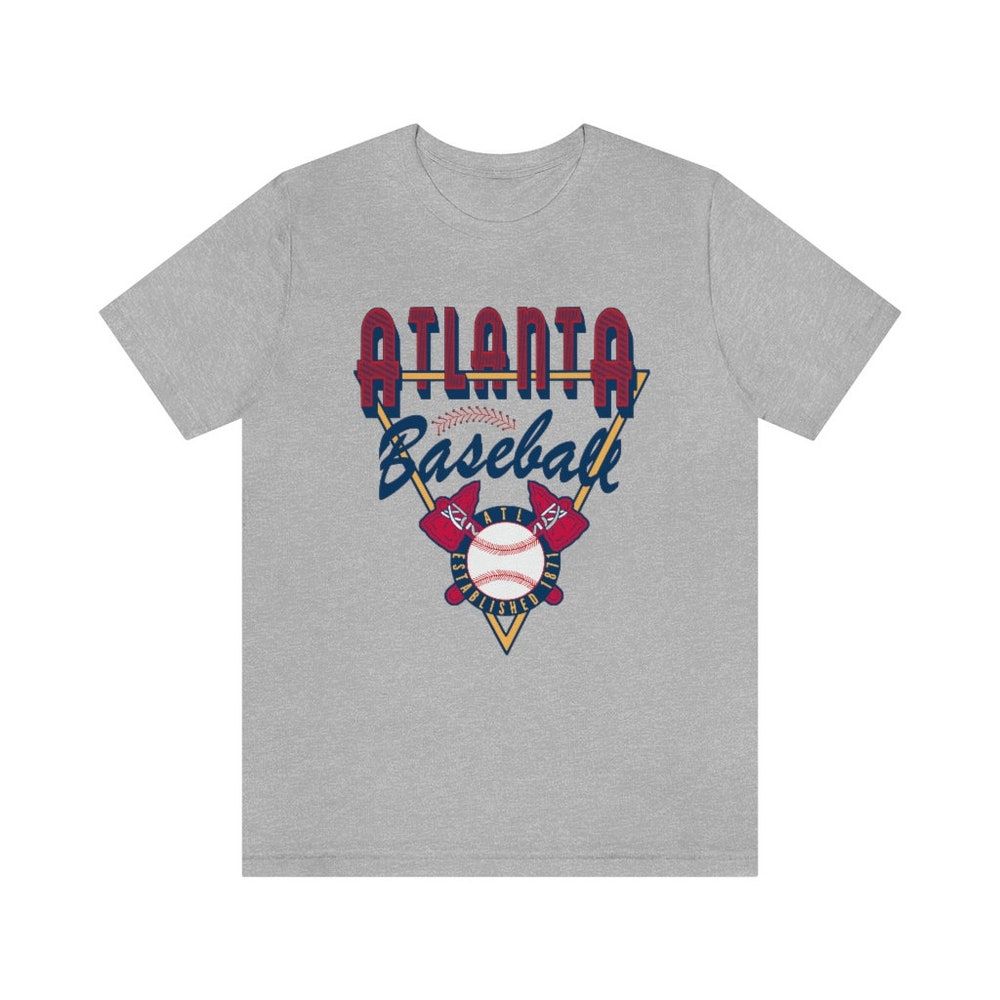 Retro Atlanta Braves Vintage MLB Baseball Gear T Shirt - Jolly Family Gifts