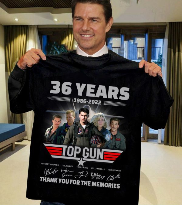 Top Gun 36 Years Anniversary 1986-2022 Thank You For The Memories T-Shirt