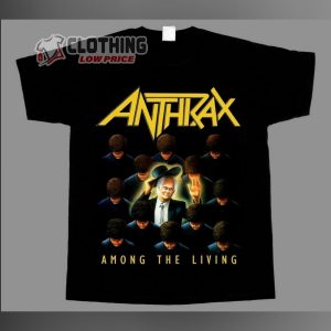 Anthrax Among The Living Tour Merch, Anthrax Concert Manchester, Glasgow T-Shirt