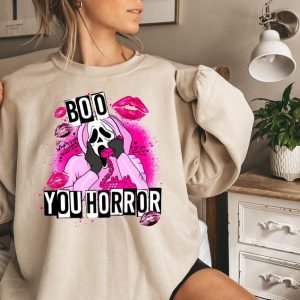 Boo You Horror Shirt Ghostface Boo Squad Whats Your Favorite Scary Movie Halloween Pink T Shirt 1