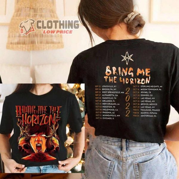 Bring Me The Horizon Tour 2022 Dates Shirt, BMTH Tour 2022 Setlist Strangers T-Shirt