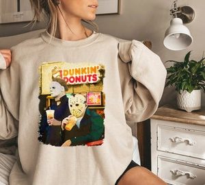 Dunkin Donuts Jason Micheal Myers Halloween 1978 Movie T Shirt 1