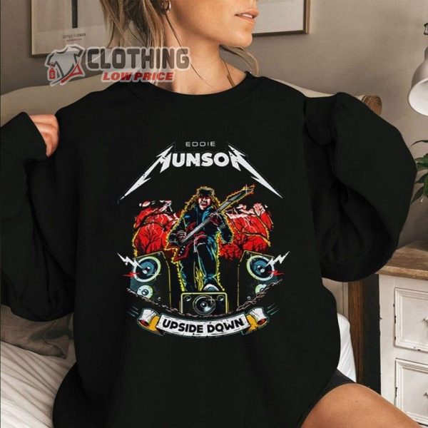 Eddie Munson Shirt, Eddie Rock Tour Retro Merch Stranger Things Sweatshirt