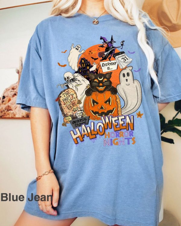 Every Day Is Halloween Horror Nights Shirt, Halloween Black Cat October 31st, Boo, Witches T-Shirt