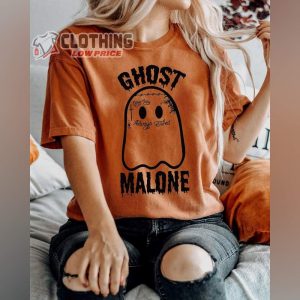 Ghost Malone Shirt Post Malone Ghost adventures Tatoo Halloween Costumes Shirt 2