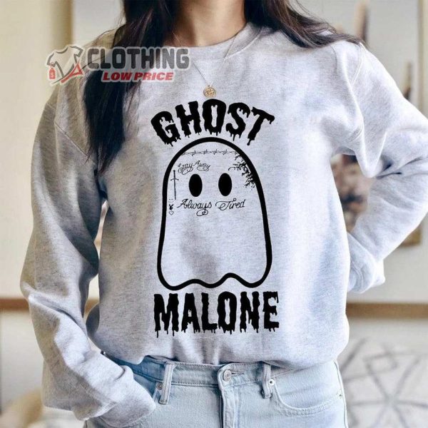Ghost Malone Shirt, Post Malone Ghost adventures Tatoo Halloween Costumes T-Shirt