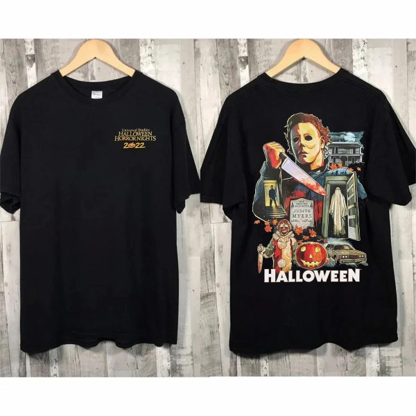 Halloween Horror Nights 2022 Michael Myers Clown Mask Halloween 1978 Movie T Shirt 1