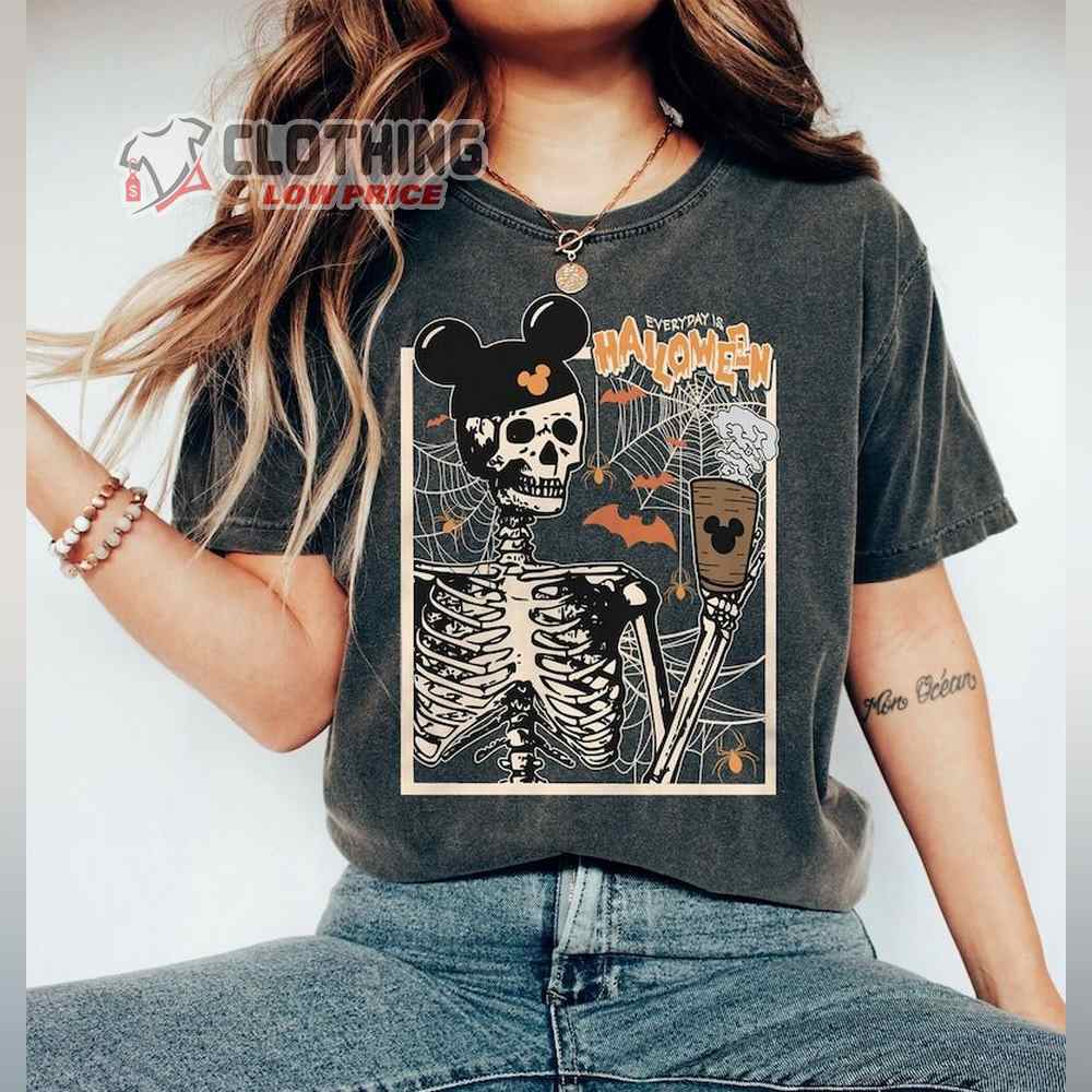 Halloween Mickey Skeleton Drinking T-Shirt