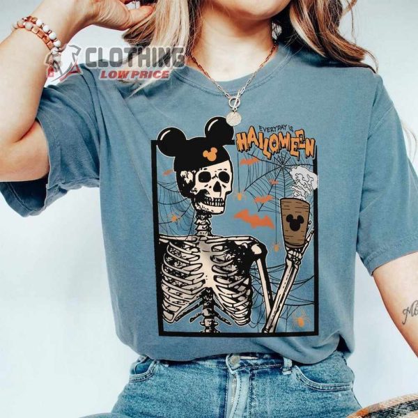 Halloween Mickey Skeleton Drinking Everyday Is Halloween Costume T-Shirt