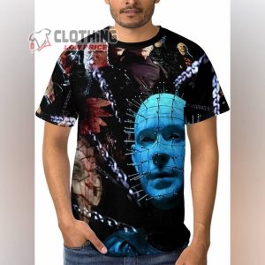 Hellraiser Pinhead Butterball Cenobite Female Cenobite Movie Characters 3D T-Shirt All Over Printed