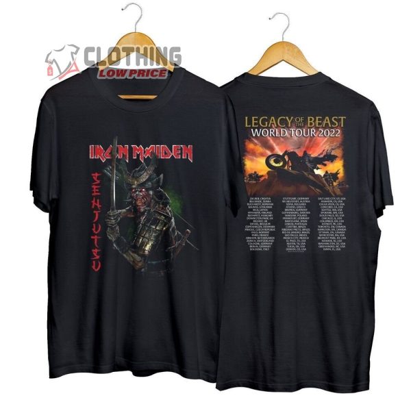 Iron Maiden Senjutsu 2022 Legacy Of The Beast Tour Seattle Chicago Columbus Detroit Toronto Shirt