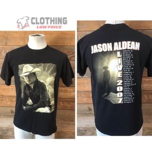 Jason Aldean Live 2007 Tour Merch, Jason Aldean Tour Dates Setlist T-Shirt