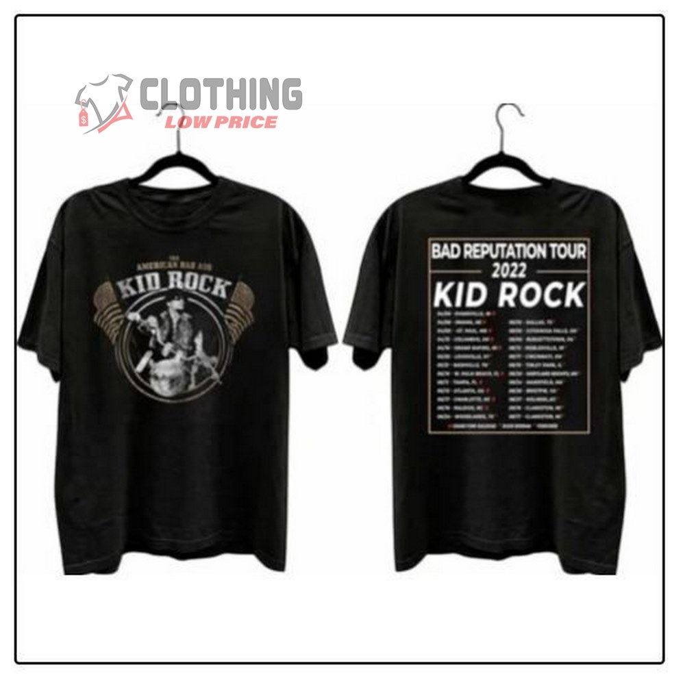 kid rock tour shirts 2022