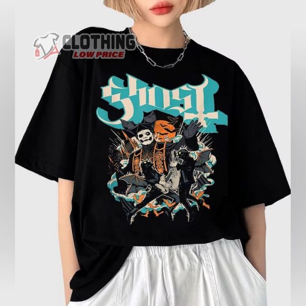 Mary On A Cross Ghost Tour Merch, Ghost Tour 2022 Setlist T-Shirt